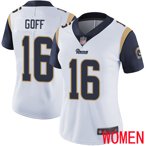 Los Angeles Rams Limited White Women Jared Goff Road Jersey NFL Football 16 Vapor Untouchable